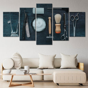 Vintage Shaving Tools Wall Art Canvas Print-Stunning Canvas Prints