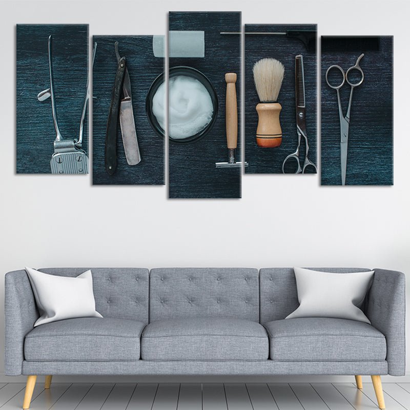 Vintage Shaving Tools Wall Art Canvas Print-Stunning Canvas Prints