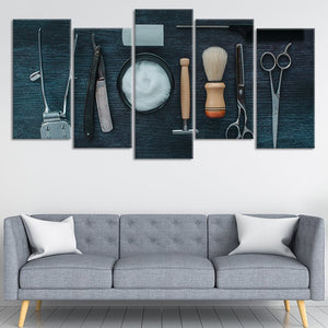 Vintage Shaving Tools Wall Art Canvas Print-Stunning Canvas Prints