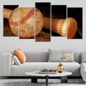 Rustic Baseball Wall Art Canvas Print-Stunning Canvas Prints