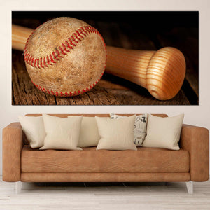 Rustic Baseball Wall Art Canvas Print-Stunning Canvas Prints