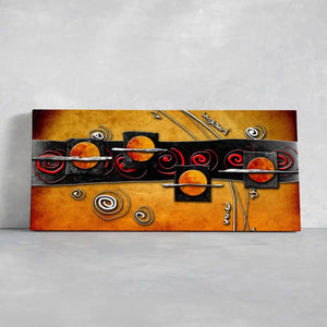 Orange And Black Abstract Wall Art-Stunning Canvas Prints