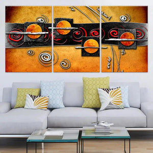 Orange And Black Abstract Wall Art-Stunning Canvas Prints