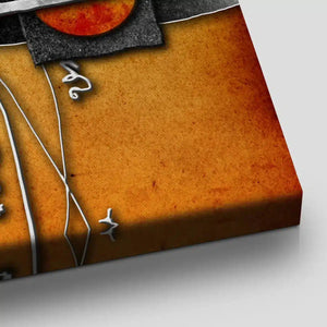 Orange And Black Abstract Wall Art-Stunning Canvas Prints