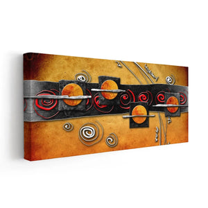 Orange And Black Abstract Wall Art-Stunning Canvas Prints