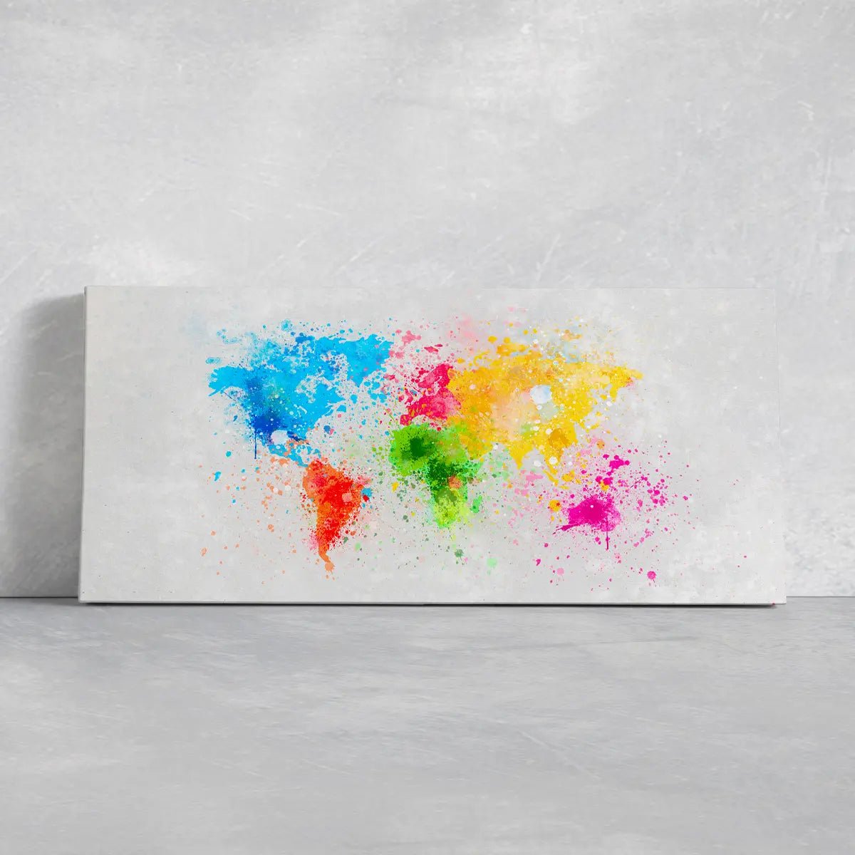 Colorful Watercolor World Map Wall Art-Stunning Canvas Prints