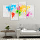 Colorful Watercolor World Map Wall Art-Stunning Canvas Prints