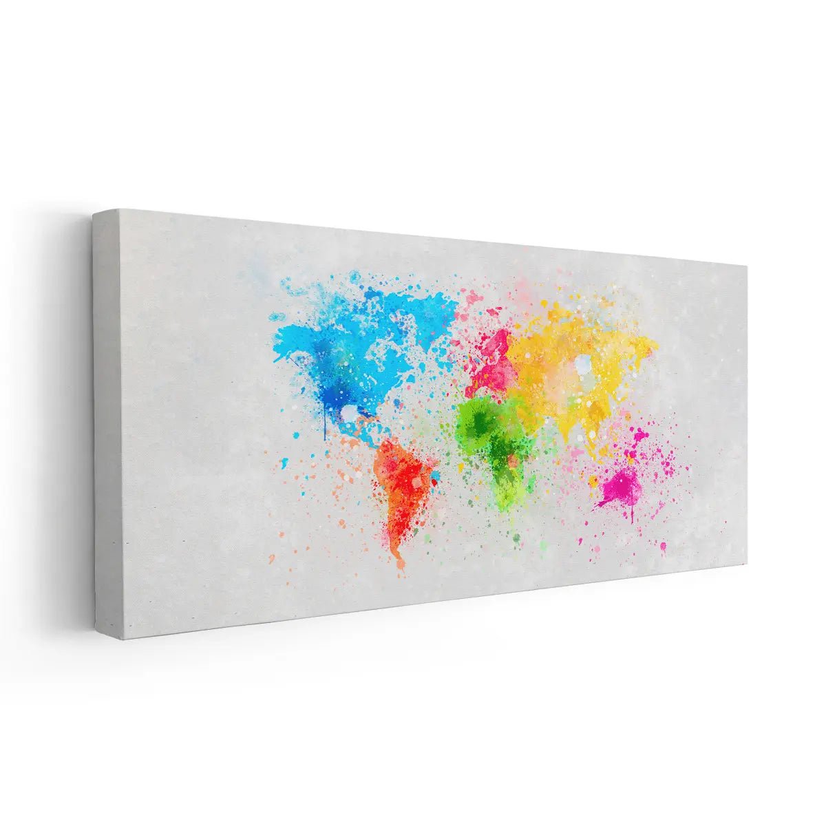 Painted World Map Wall Art-Stunning Canvas Prints
