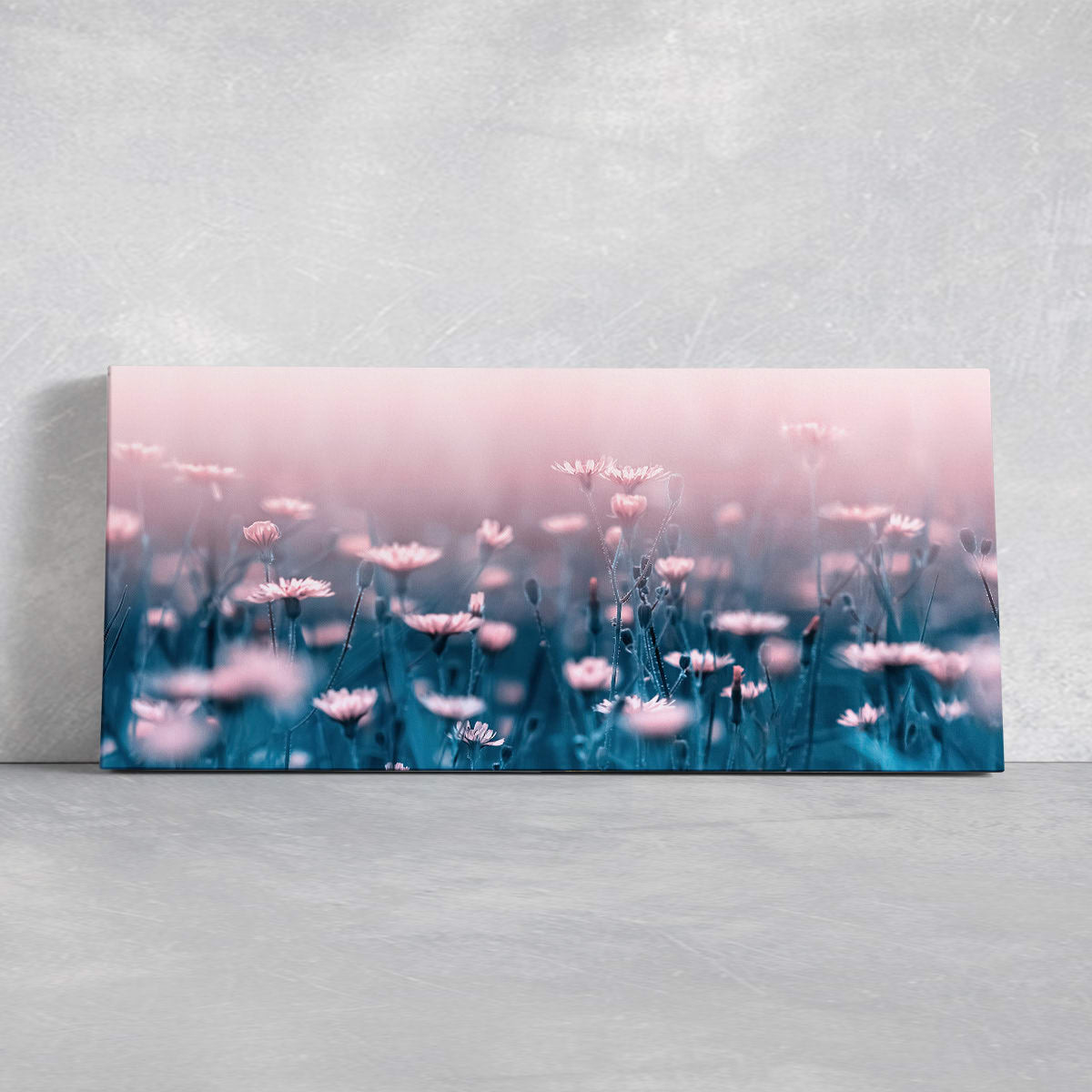 Pale Pink Flowers Wall Art Canvas