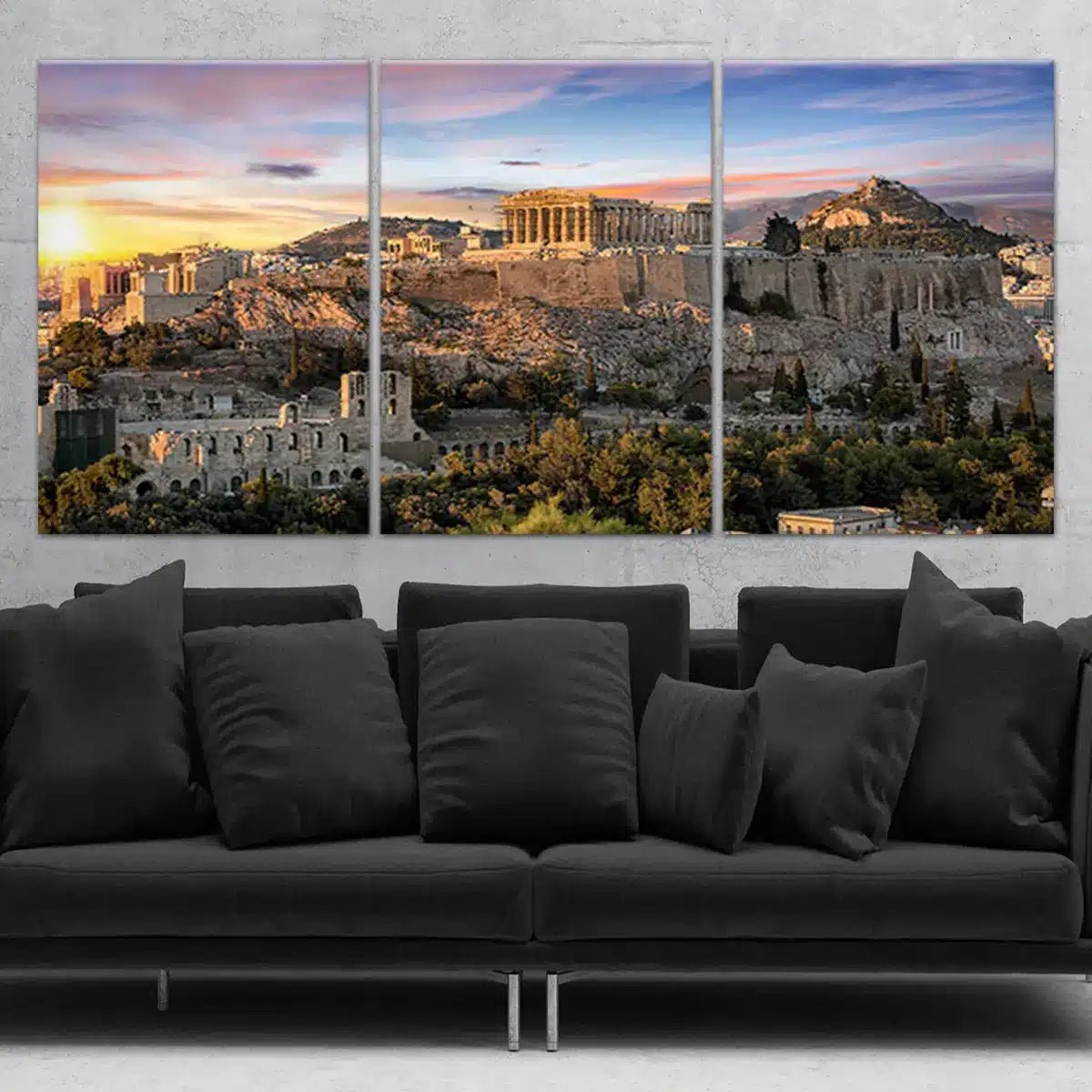 Parthenon Greek Temple Wall Art Canvas-Stunning Canvas Prints