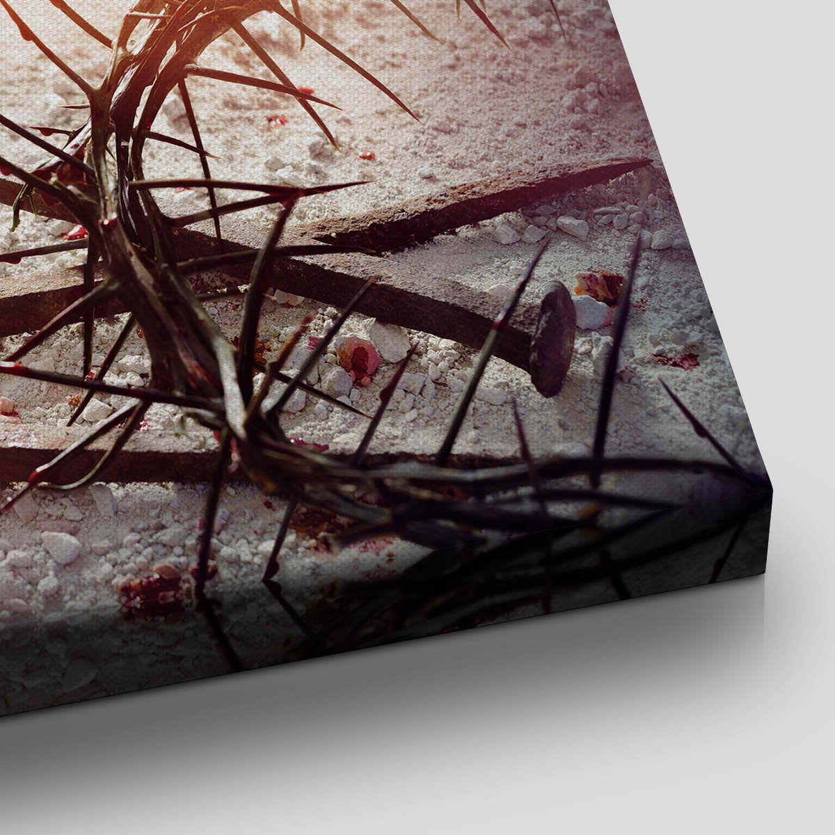 Passion of Christ Canvas Wall Art, crown of thorns artwork, resurrection artwork, biblical canvas