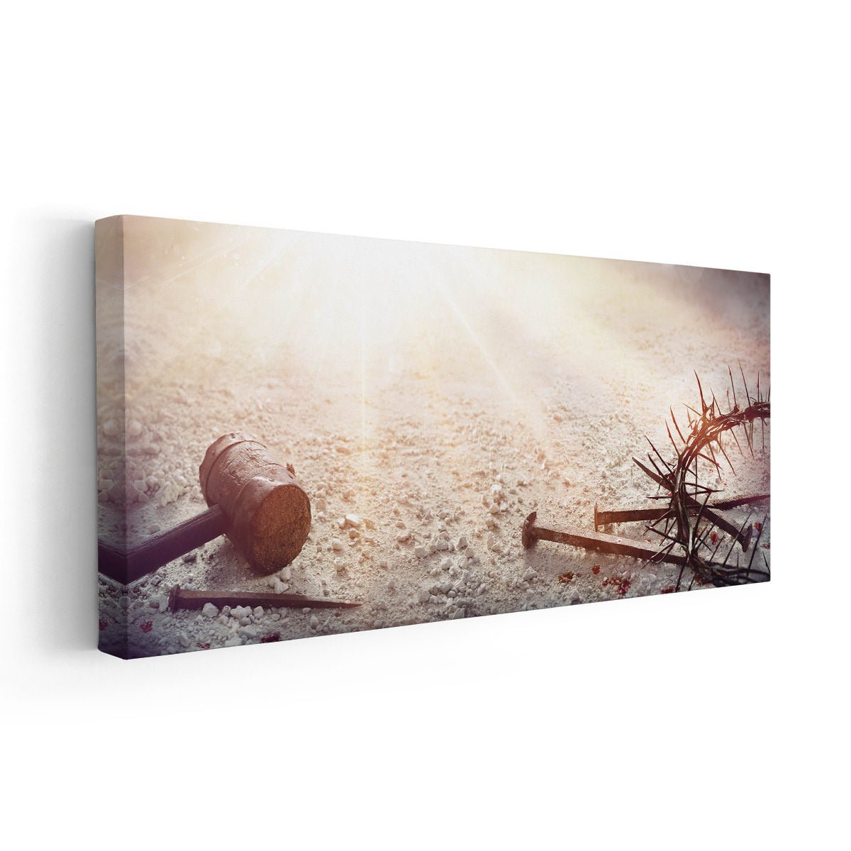 Passion of Christ Canvas Wall Art, crown of thorns artwork, resurrection artwork, biblical canvas