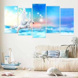 Pegasus Unicorn Wall Art Canvas Print For Nursery Wall Decor-Stunning Canvas Prints