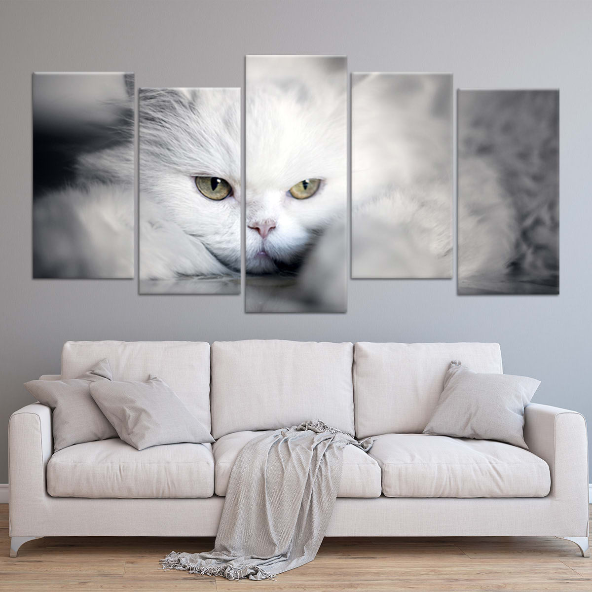 White Persian Cat Wall Art Large Canvas Prints, Art Prints & Paintings