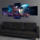 Planets And Galaxy Canvas Wall Art