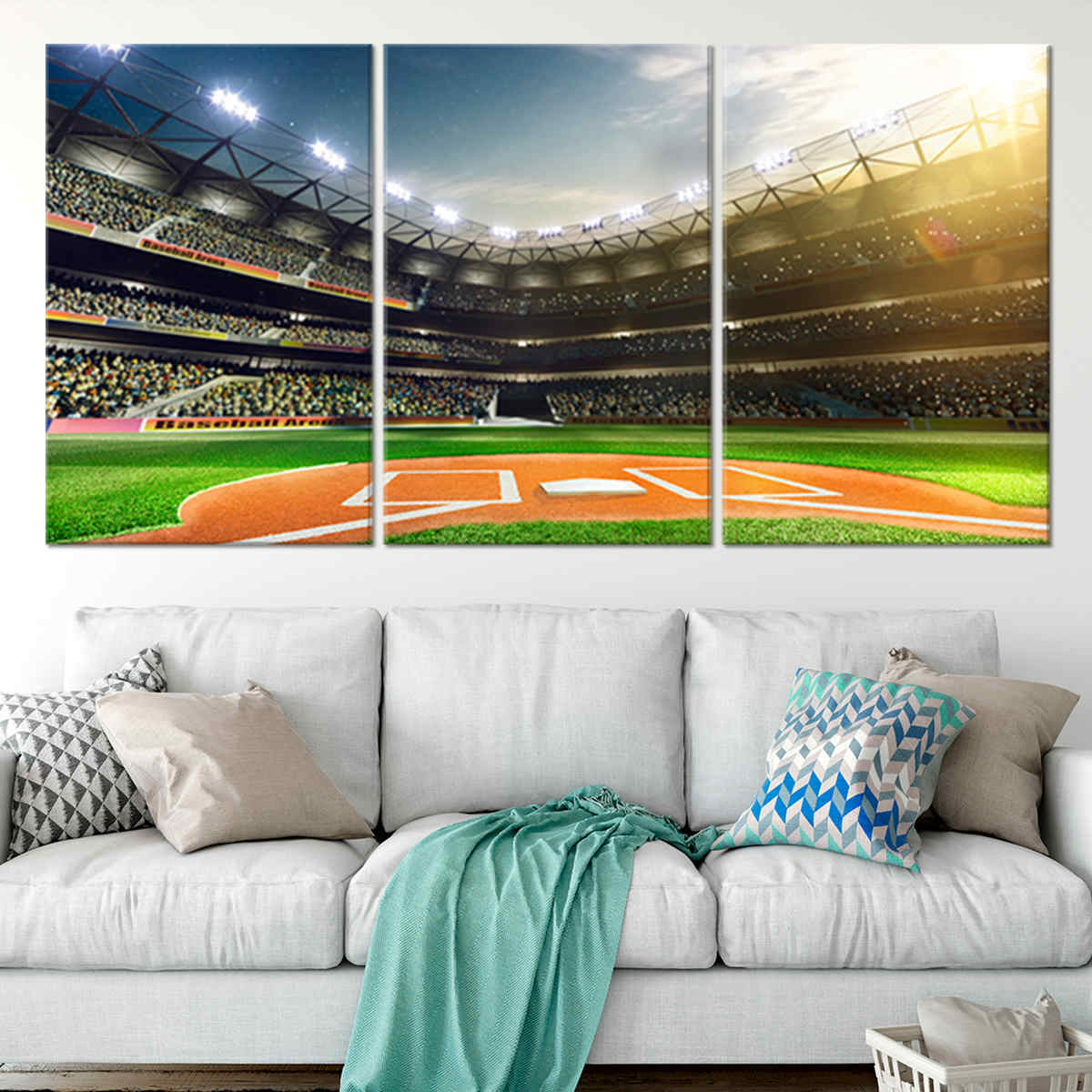 Professional Baseball Grand Arena Canvas Wall Art