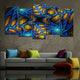 Psychedelic Blue Abstract Wall Art Canvas-Stunning Canvas Prints