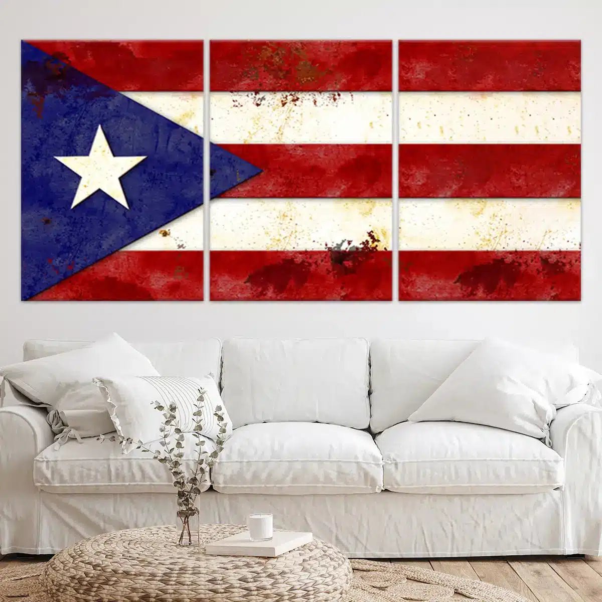 Puerto Rico Flag Wall Art-Stunning Canvas Prints