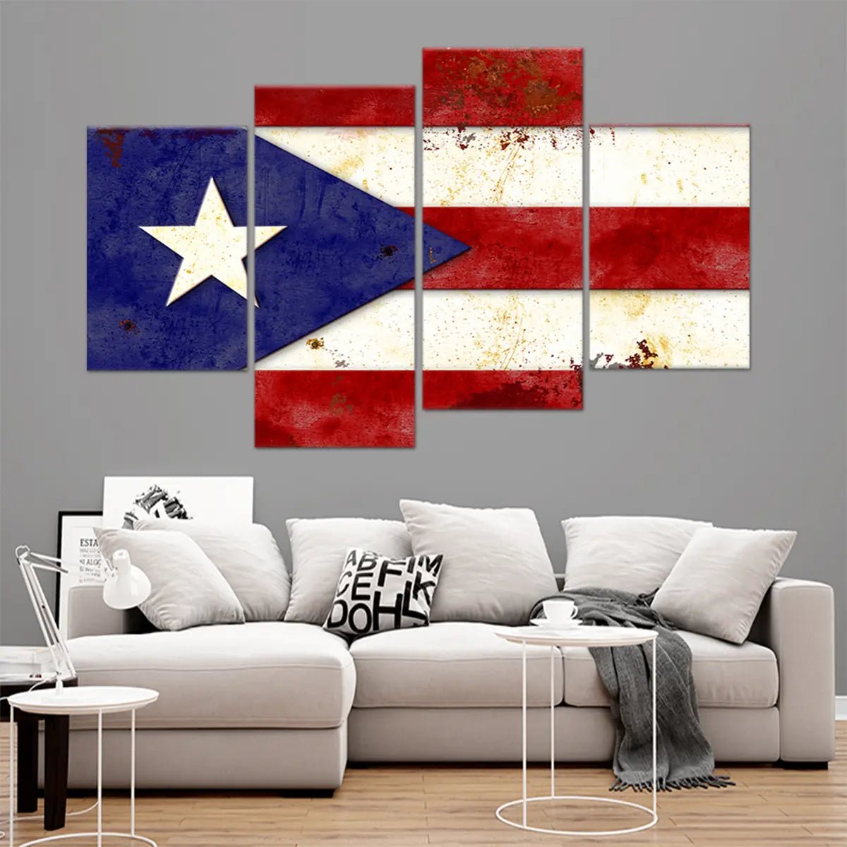 Puerto Rico Flag Wall Art Canvas Print-Stunning Canvas Prints