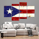 Puerto Rico Flag Wall Art Canvas Print-Stunning Canvas Prints