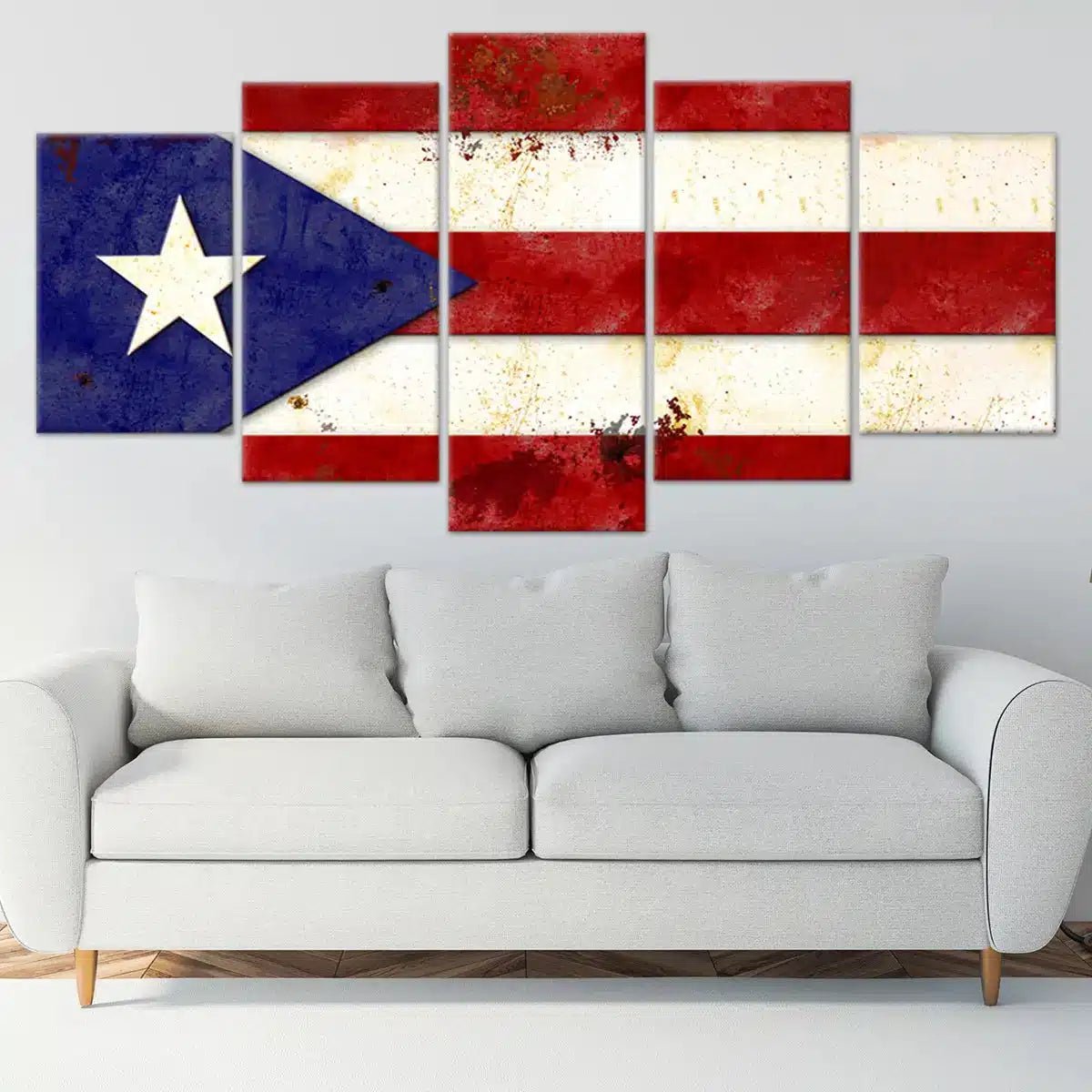 Puerto Rico Flag Wall Art Canvas Print-Stunning Canvas Prints
