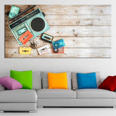 Radio Cassette Player Multi Panel Canvas Wall Art 1 piece