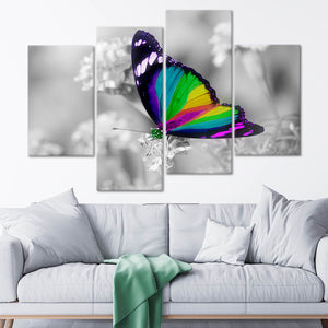 Rainbow Butterfly Wall Art Canvas-Stunning Canvas Prints