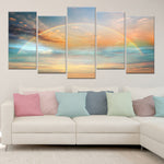 Rainbow Sunset Wall Art Canvas