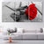 Red Rose Pop Multi Panel Canvas Wall Art 1 piece