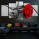 Red Rose Pop Wall Art Canvas Print-Stunning Canvas Prints