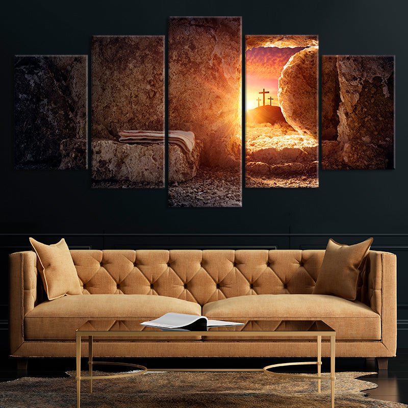 Resurrection Of Christ Multi Panel Canvas Wall Art 1 piece