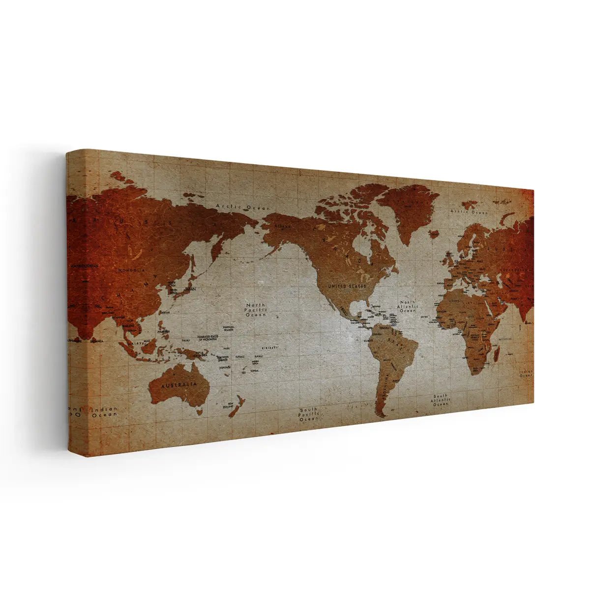 Retro Expression World Map Wall Art-Stunning Canvas Prints