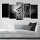 Black And White Roaring Lion Wall Art Canvas-Stunning Canvas Prints