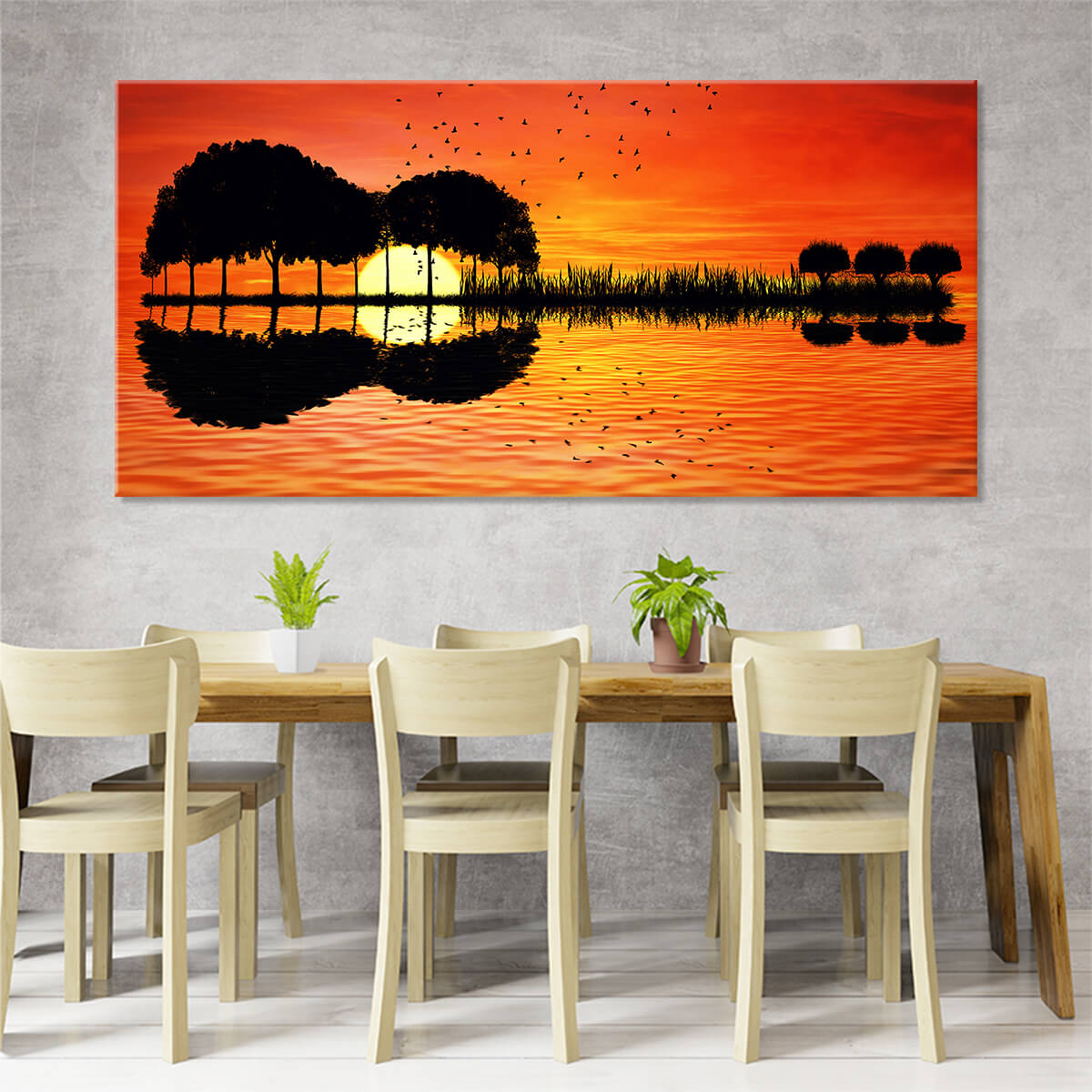 Guitar Sunset Wall Art Canvas Print-Stunning Canvas Prints