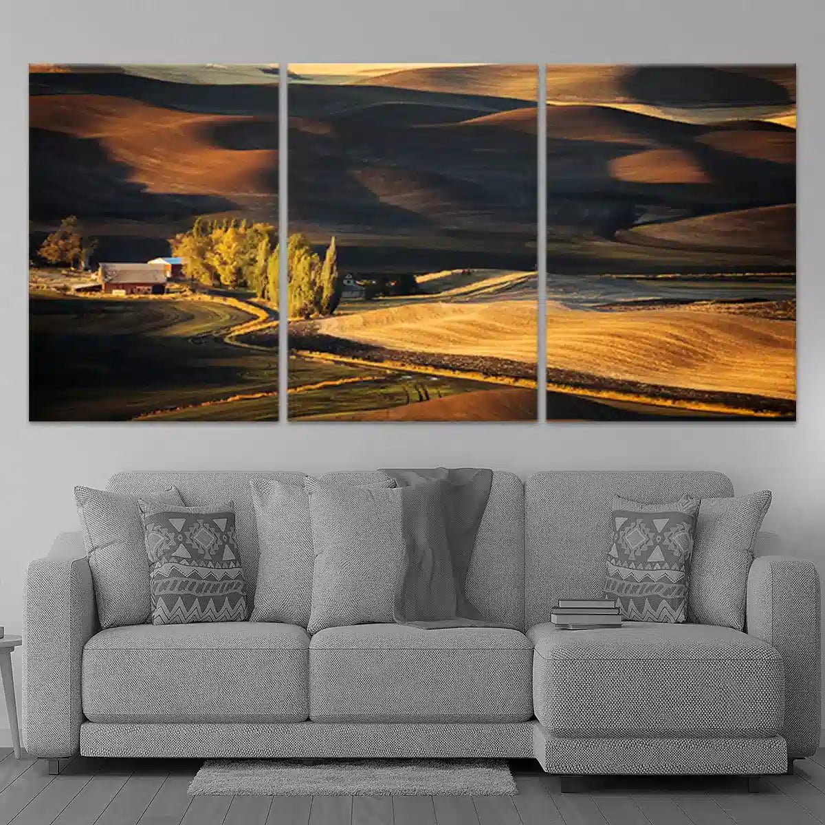 Rural Landscape Farmhouse Wall Art Multi Panel Canvas Stunning