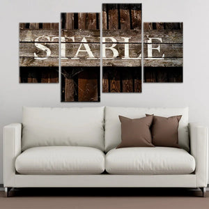 Horse Stable Sign Wall Art Canvas Print-Stunning Canvas Prints