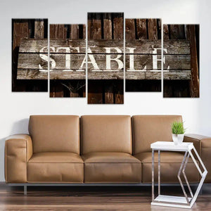 Horse Stable Sign Wall Art Canvas Print-Stunning Canvas Prints