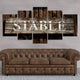 Horse Stable Sign Wall Art Canvas Print-Stunning Canvas Prints