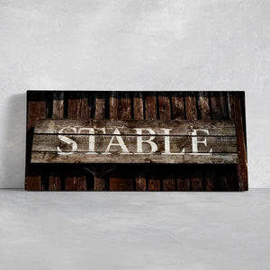 Horse Stable Sign Wall Art Canvas Print-Stunning Canvas Prints
