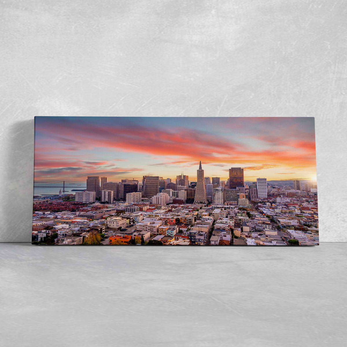 San Francisco Skyline At Sunset Wall Art Canvas-Stunning Canvas Prints