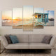 Large beach canvas print of a lifeguard station with ocean views.