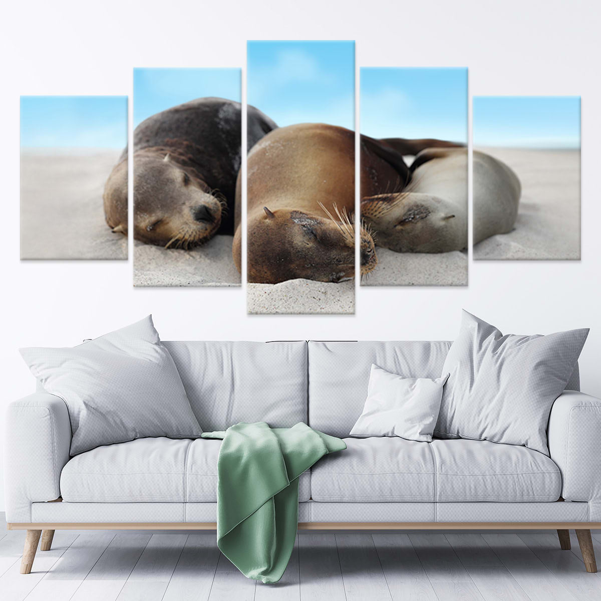 Loving Sea Lion Wall Art Canvas-Stunning Canvas Prints