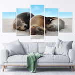 Sea Lion Family Wall Art-Stunning Canvas Prints