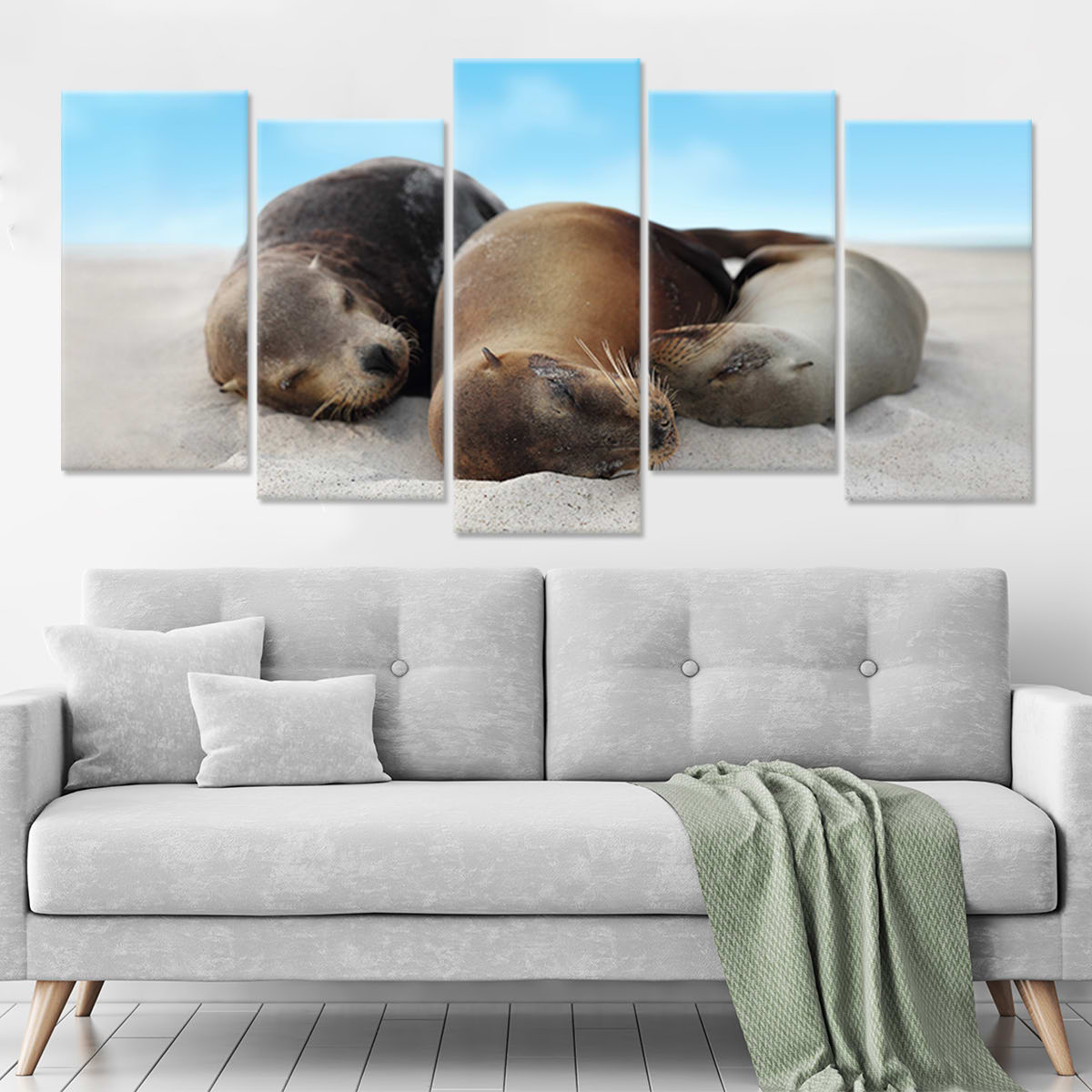 Loving Sea Lion Wall Art Canvas-Stunning Canvas Prints