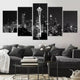 Black And White Seattle Skyline Wall Art Canvas-Stunning Canvas Prints