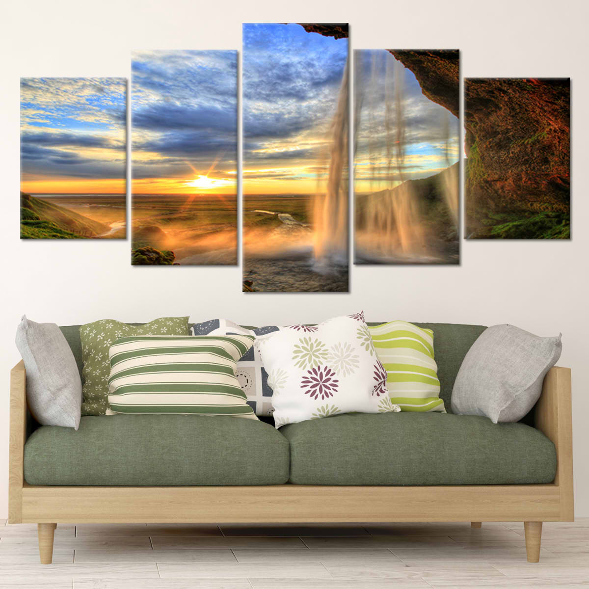 Seljalandsfoss Waterfalls Wall Art Canvas-Stunning Canvas Prints