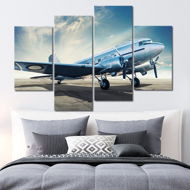 vintage airplane bedroom