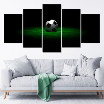 Soccer Ball In Arena Canvas Wall Art