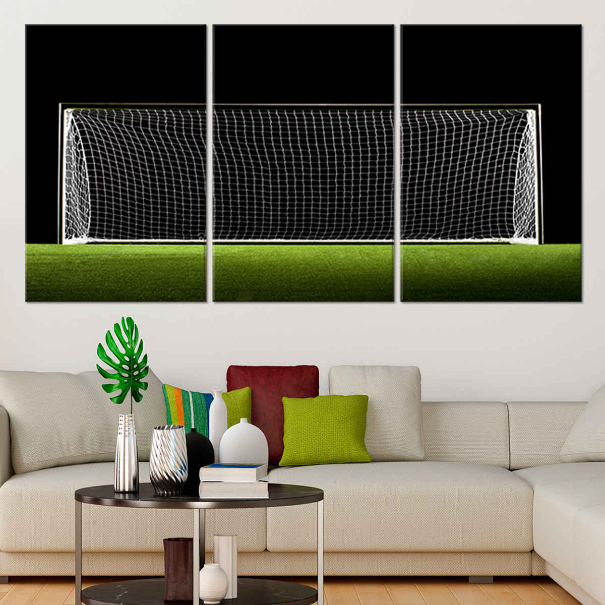 Soccer Goal Field Canvas Wall Art