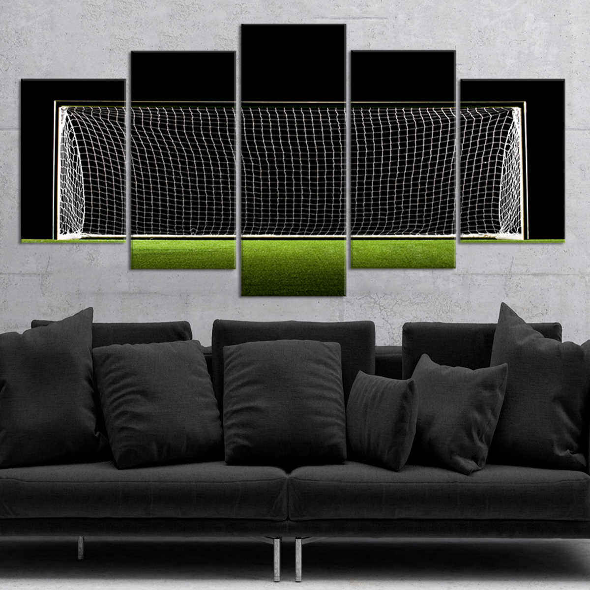 Soccer Goal Field Canvas Wall Art